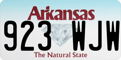 AR license plate 923WJW