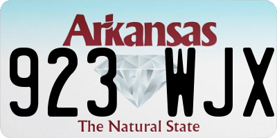 AR license plate 923WJX