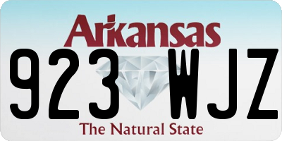 AR license plate 923WJZ
