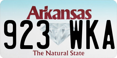 AR license plate 923WKA