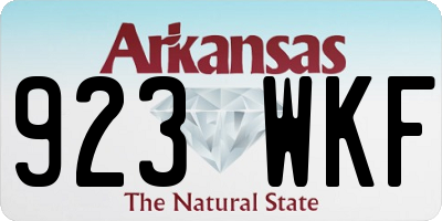 AR license plate 923WKF