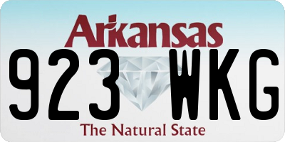 AR license plate 923WKG