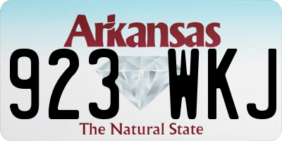 AR license plate 923WKJ