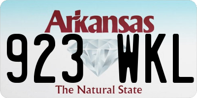 AR license plate 923WKL