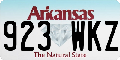 AR license plate 923WKZ