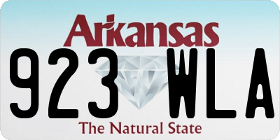 AR license plate 923WLA
