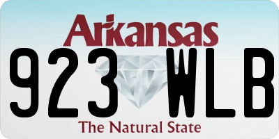AR license plate 923WLB