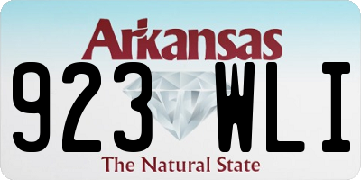 AR license plate 923WLI