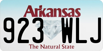 AR license plate 923WLJ