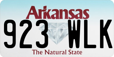 AR license plate 923WLK