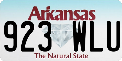 AR license plate 923WLU