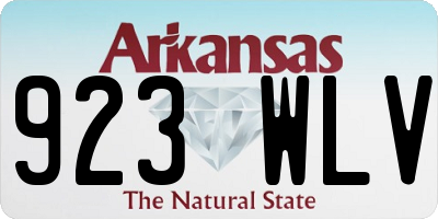 AR license plate 923WLV