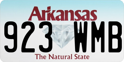 AR license plate 923WMB
