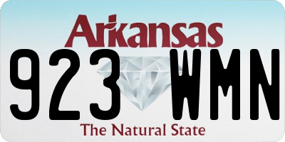 AR license plate 923WMN