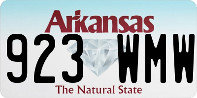 AR license plate 923WMW