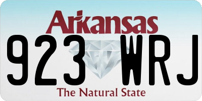 AR license plate 923WRJ