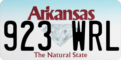 AR license plate 923WRL