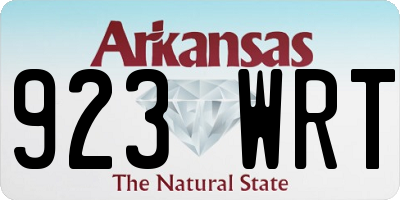 AR license plate 923WRT