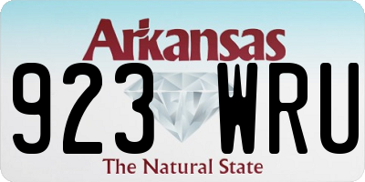 AR license plate 923WRU