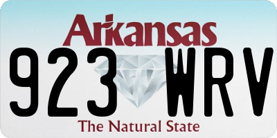AR license plate 923WRV