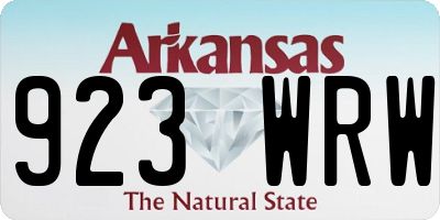 AR license plate 923WRW