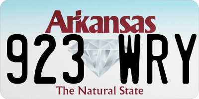 AR license plate 923WRY