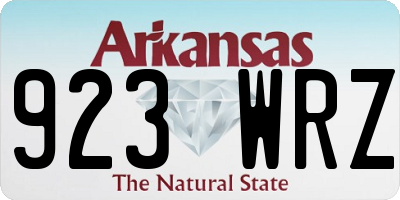 AR license plate 923WRZ