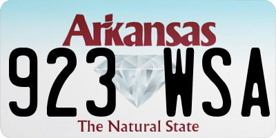 AR license plate 923WSA