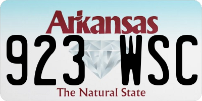 AR license plate 923WSC