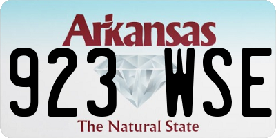 AR license plate 923WSE