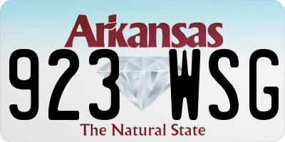 AR license plate 923WSG