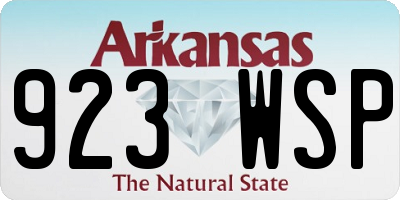 AR license plate 923WSP