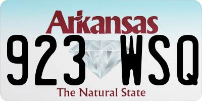 AR license plate 923WSQ
