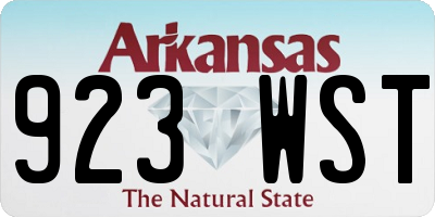 AR license plate 923WST