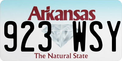 AR license plate 923WSY