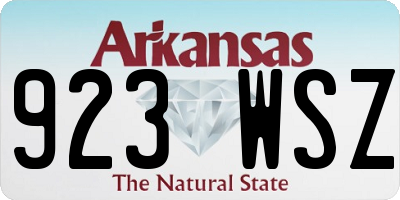 AR license plate 923WSZ
