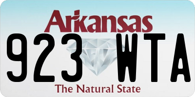 AR license plate 923WTA