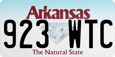 AR license plate 923WTC