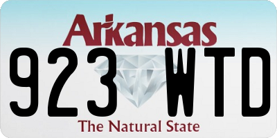 AR license plate 923WTD