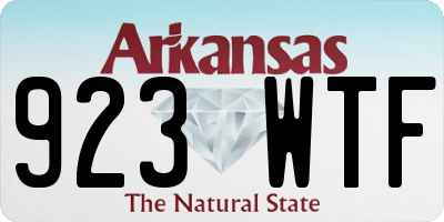 AR license plate 923WTF