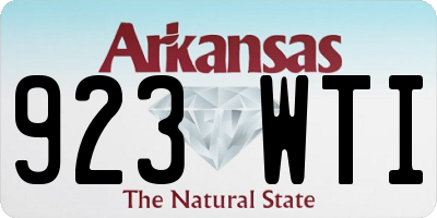 AR license plate 923WTI