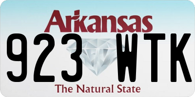 AR license plate 923WTK