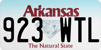 AR license plate 923WTL
