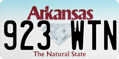 AR license plate 923WTN