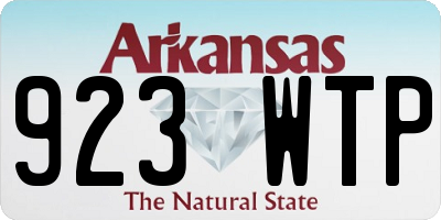 AR license plate 923WTP