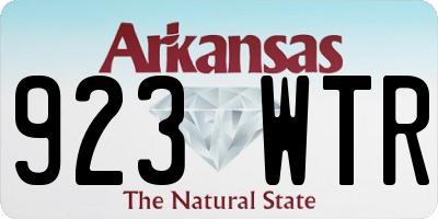 AR license plate 923WTR