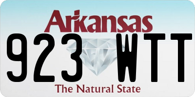 AR license plate 923WTT
