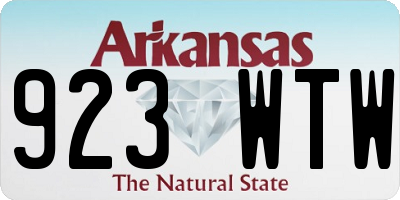 AR license plate 923WTW