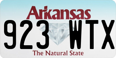 AR license plate 923WTX