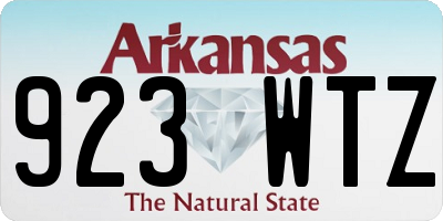 AR license plate 923WTZ